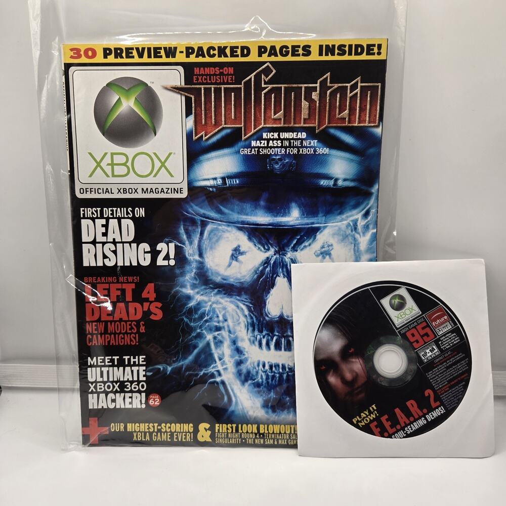 Official Xbox Magazine Issue # 95 (April 2009)-Wolfenstein Cover/with Disc